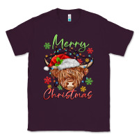 Plum merry christmas cow Classic Tee - MaliasSmallBusiness