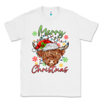 White merry christmas cow Classic Tee - MaliasSmallBusiness