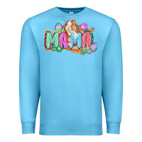 Ocean Blue Western Mama Easter Premium Sweatshirt - CowGirlArtShop