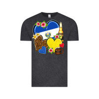 Vintage Black el salvador hearts Vintage Tee - NancyCooperArtShop