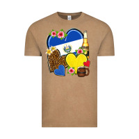 Vintage Coffee el salvador hearts Vintage Tee - NancyCooperArtShop