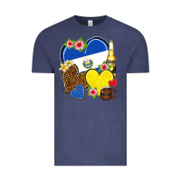 Vintage Denim el salvador hearts Vintage Tee - NancyCooperArtShop
