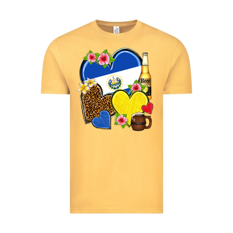 El Salvador Hearts Vintage Tee by NancyCooperArtShop | Teevron
