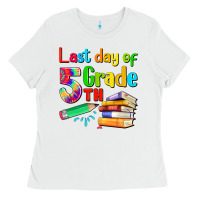 White last day of fifth grade Ladies Tee - Artiststas