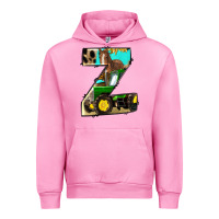 Fuchsia Pink farm life alphabet lowercase letters z Urban Hoodie - BundleAndBundleShop