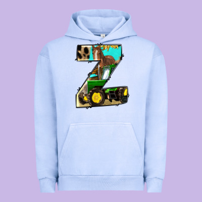 Farm Life Alphabet Lowercase Letters Z Urban Hoodie Designed By Bundleandbundleshop