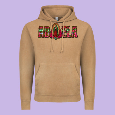 Abuela Floral Aztec Leopard Vintage Hoodie Designed By Jasminsmagicworld