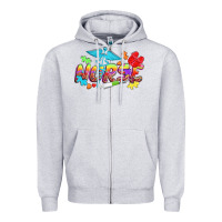 Heather Grey Autism Nurse Zipper Hoodie - NancyCooperArtShop