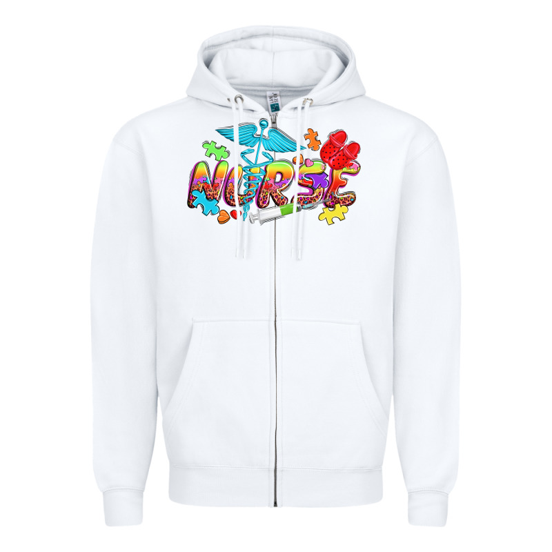 Autism Nurse Zipper Hoodie by NancyCooperArtShop | Teevron