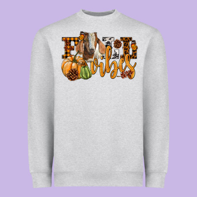 Fall Vibes Boer Goat Heavyweight Sweatshirt Designed By Lillyallendesigns