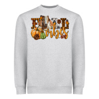 Heather Grey Fall Vibes Boer Goat Heavyweight Sweatshirt - LillyAllenDesigns