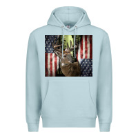 Blue Mist usa deer hunting woods Premium Hoodie - CowGirlArtShop