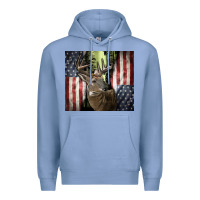 Colony Blue usa deer hunting woods Premium Hoodie - CowGirlArtShop