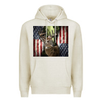 Oatmeal Heather usa deer hunting woods Premium Hoodie - CowGirlArtShop