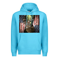 Ocean Blue usa deer hunting woods Premium Hoodie - CowGirlArtShop