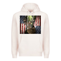 Pale Pink usa deer hunting woods Premium Hoodie - CowGirlArtShop