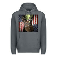 Rock usa deer hunting woods Premium Hoodie - CowGirlArtShop