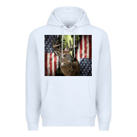 White usa deer hunting woods Premium Hoodie - CowGirlArtShop