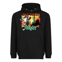 Black Not today Heifer Heavyweight Hoodie - HowdyJamesFarm