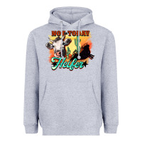 Heather Grey Not today Heifer Heavyweight Hoodie - HowdyJamesFarm