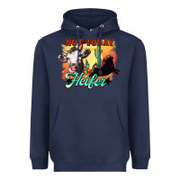 Navy Not today Heifer Heavyweight Hoodie - HowdyJamesFarm