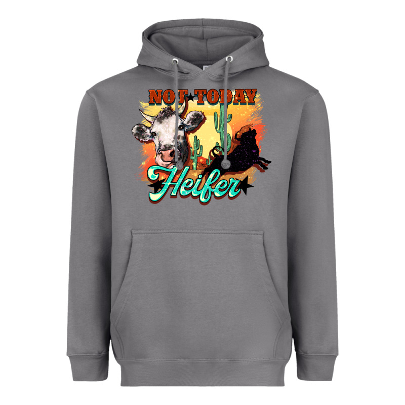 Not Today Heifer Heavyweight Hoodie by HowdyJamesFarm | Teevron