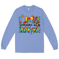 Colony Blue i love someone with autism Long Sleeve Tee - LillyAllenDesigns
