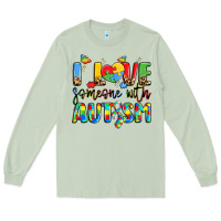 Matcha i love someone with autism Long Sleeve Tee - LillyAllenDesigns