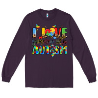Plum i love someone with autism Long Sleeve Tee - LillyAllenDesigns