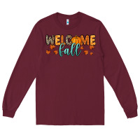 Burgundy Welcome Fall Long Sleeve Tee - RanaPortraitStore