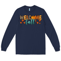 Navy Welcome Fall Long Sleeve Tee - RanaPortraitStore