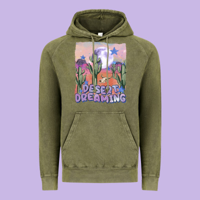 Desert Dreaming Vintage Hoodie Designed By Maliassmallbusiness