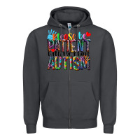 Smoke Please be patient with me i have Autism Zipper Hoodie - NancyCooperArtShop