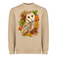 Mushroom Fall Owl Heavyweight Sweatshirt - LillyAllenDesigns
