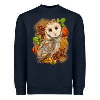 Navy Fall Owl Heavyweight Sweatshirt - LillyAllenDesigns