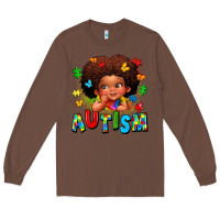 Chestnut autism afro girl Long Sleeve Tee - LillyAllenDesigns