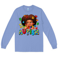 Colony Blue autism afro girl Long Sleeve Tee - LillyAllenDesigns