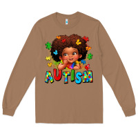 Toasted Coconut autism afro girl Long Sleeve Tee - LillyAllenDesigns