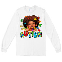 White autism afro girl Long Sleeve Tee - LillyAllenDesigns