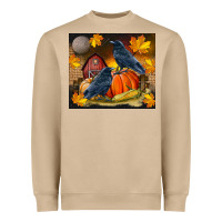 Mushroom Fall Crow Heavyweight Sweatshirt - LillyAllenDesigns