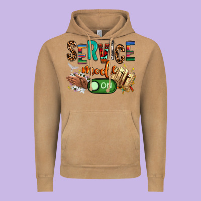 Service Mode On Woman Version Vintage Hoodie Designed By Nancycooperartshop