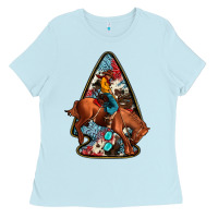 Baby Blue arrowhead rodeo Ladies Tee - JahusDesignShop