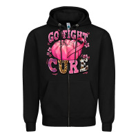 Black go fight cure pumpkin Zipper Hoodie - texasbilliewilder