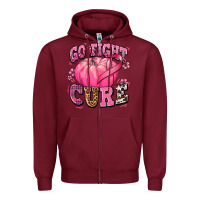 Burgundy go fight cure pumpkin Zipper Hoodie - texasbilliewilder