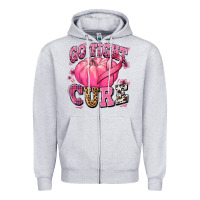 Heather Grey go fight cure pumpkin Zipper Hoodie - texasbilliewilder