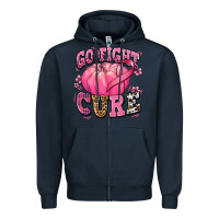 Navy go fight cure pumpkin Zipper Hoodie - texasbilliewilder