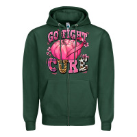 Sports Green go fight cure pumpkin Zipper Hoodie - texasbilliewilder
