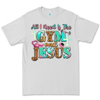 Dove Grey all i need is the gym and jesus Premium Tee - JahusDesignShop