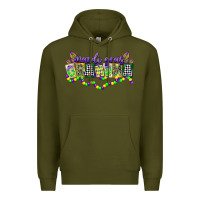 Army Green mardi gras grandma Premium Hoodie - CowGirlArtShop
