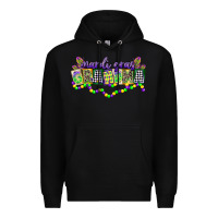 Black mardi gras grandma Premium Hoodie - CowGirlArtShop